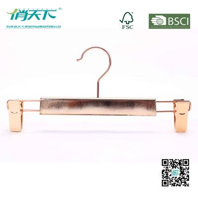 China Betterall Luxury Golden Metal Pants Hanger with Non-slip Clips for sale