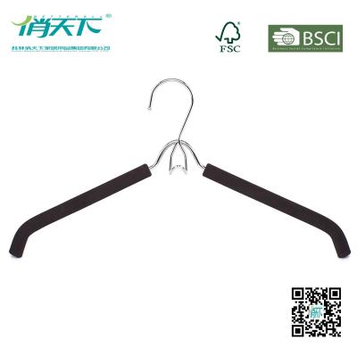 China Betterall High-quality Black Rubber Foam Hanger for Coat & Shirt for sale