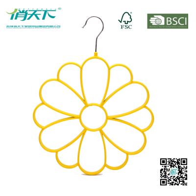 China Betterall Yellow Color Flowery PVC Metal Hanger for Ties & Scarves for sale