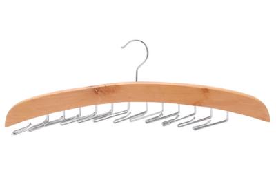 China Betterall Ties Clothing Type Folding Hooks Wood Tie Hanger for sale