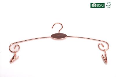 China Betterall Beautiful Light Thin Lingerie Rose Gold Chrome Metal Hanger for Bra for sale