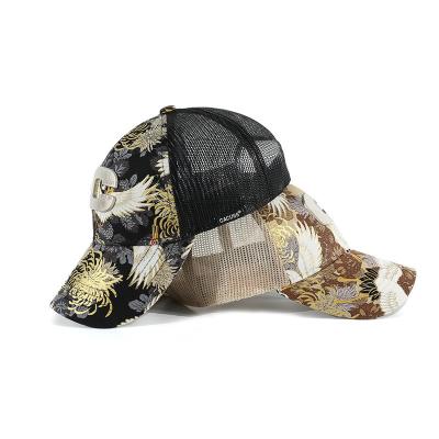 China COMMON Custom Fashion 6 Piece Cotton Mesh Hat Baseball Cap for sale