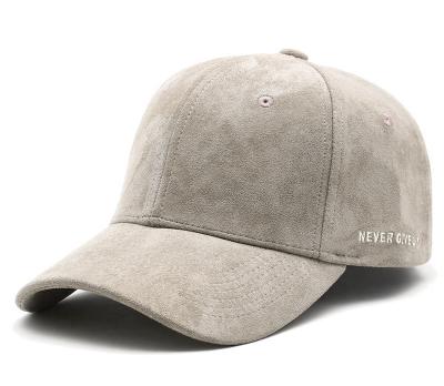 China COMMON Fashion LOGO Women Blank Suede Hats Custom Baseball Cap for sale