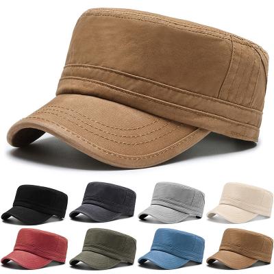 China breathable & 3D LOGO Embroidery Flat Cap Waterproof Custom Military Hat for sale