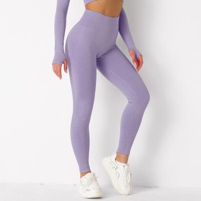 China Breathable Correr de Legging deportivo de moda Pantalones de fitness Para de costuras de sin d'ajustados sexis de punto de cadera de Pantalones de yoga de for sale