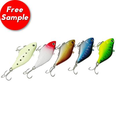 China Durable Lure Leading 7cm 13.5g Sinking VIB Triple Hooks Hard Bait Plastic Luminous Lure for sale