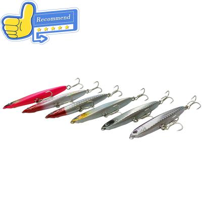 China Durable Lure Leading Vivid 14g 6 Colors 6 8cm Hard Plastic Action Pencil Bait Sinking Lures Treble Hooks for sale