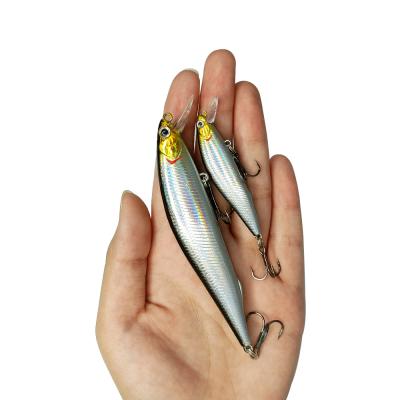 China Vivid Color Leading 10g 9cm Hard Minnow Lure Distant Possibility Plastic Fishing Groundbaits for sale