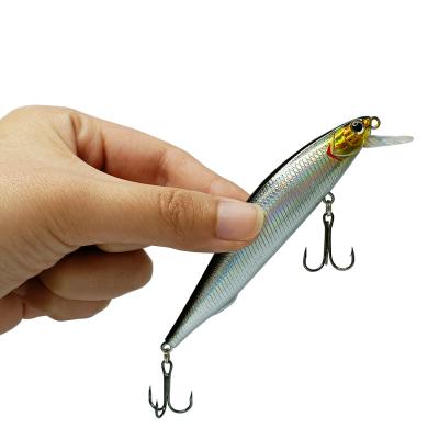 China Leading 14g 11cm Durable Slow Sinking Fish Lure Baits Minnow Hard Plastic Lure for sale