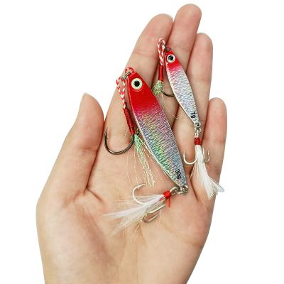 China Vivid Fish Swimming Action Leading 30g 6.7cm 3D Metal Jig Eyes Treble Hook Slowing Shot Fishing Lure Jigging Baits for sale