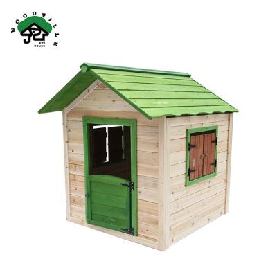 China Safety 1182*1380*1325Mm Safety Fir Chinese Wooden Backyard Kids Outdoor Easily Assembled Wooden Playhouse, Custom Made High Quality Wooden Playhouse for sale