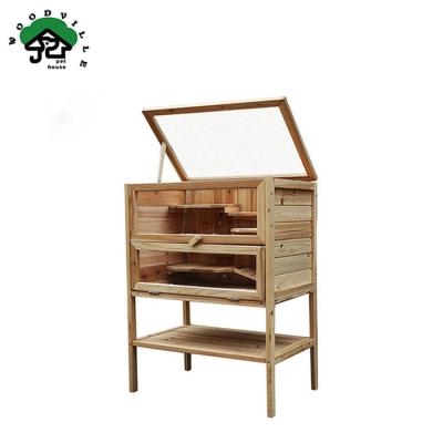 China Custom Cheap Breathable Wooden Windproof Hamster Cage House From China Manufacture for sale