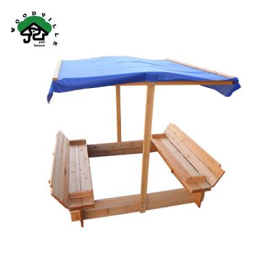 China Large sapce for children play Fir wood Chinese garden sand small Pit Children Kid Outdoor Sand box for sale