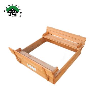 China Big sapce for kids play environmental protection chinese fir wooden playground sandbox for kids for sale