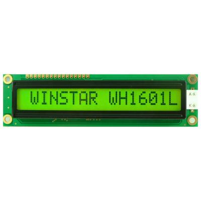 China Winstar WH1601L 1601 Character LCD Display, Alphanumeric 16x1 LCD Character Display 3.75 Inch for sale