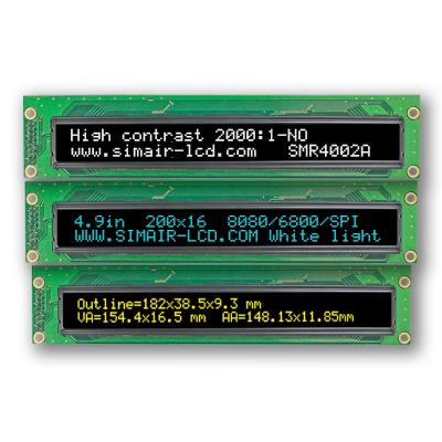 China Real 4002 LCM SPI serial 4002 40X2 WS0010 character lcd module parallel display oled screen 5.85 for sale