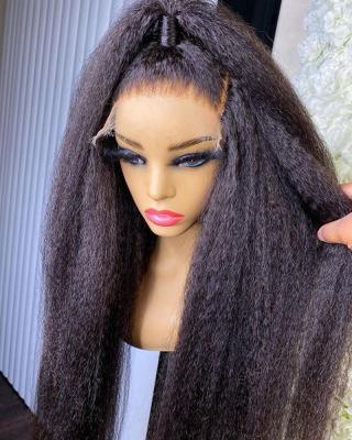 China 4x4 HD Virgin Hair Glueless Curly Straight Brazilian Lace Wigs Lace Closure Wigs Color Silky Straight Human Hair Wigs For Woman for sale