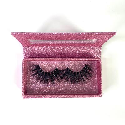 China Custom Long Mink Eyelash Wholesale 3D Mink Lashes 3D Natural Handmade Lashes Private Label Eyelash Box for sale