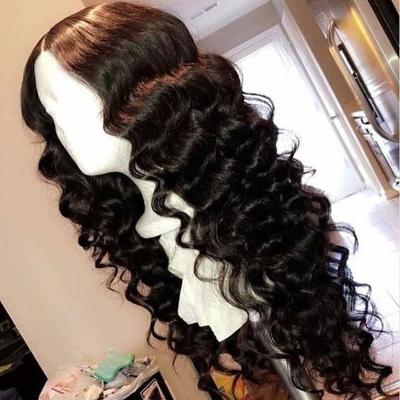 China Loose Wave 13x6 Lace Front Human Hair Invisible Lace Wigs Brazilian Virgin Hair Glueless Lace Wig Pre Plucked With Baby Hair for sale