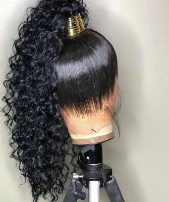 China Curly 360 Curly Lace Frontal Wigs Hair With Baby Hair Pre Plucked Brazilian Virgin Hair For Women Kinky Curly Wigs Lace Frontal for sale