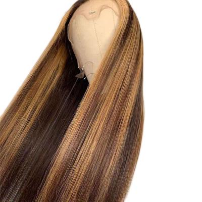 China Brazilian Virgin Hair Glueless Full Lace Wigs Bob Straight Highlight Straight Full Lace Wigs Pre Plucked With Baby Hair for sale