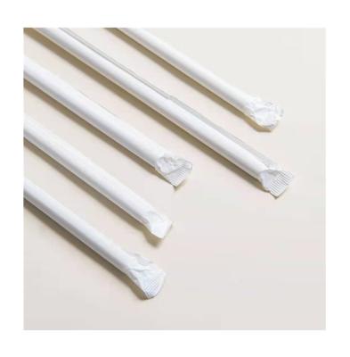 China 2021 New Arrival Recycled Materials Customized Logo Drinking Straws Biodegradable Paper Wrapped For for sale