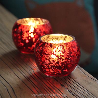 China Simply Wholesale Red Glass Hurricane Candle Holders Tea Light Candle Holder For Home Decor Glass Oil Lamp for sale