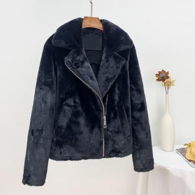 China QUICK DRY women coat new winter thicken warm lapel down long women's black fur coat for sale