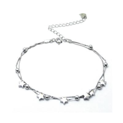 China Refined and simple double-layer star bracelet S925 sterling silver five-pointed bracelet for sale