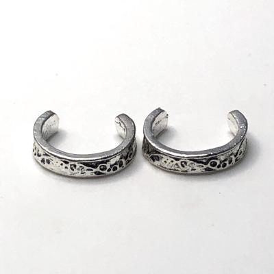 China TRENDY Leg Toe Rings Cut Out Distressed Bands Body Jewelry Pattern Opening Knuckle Ring Women Silver Plated Retro for sale