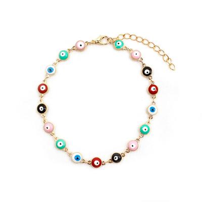 China Foreign Trade FASHIONABLE New Products Ornament Metal Eyes Water Drop Tassel Anklet Chain for sale