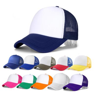 China COMMON Logo Two Tone Designers Outdoor Wholesale Custom Cotton Mesh Hats Trucker Hat Breathable Casual Hat for sale