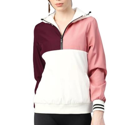 China Outdoor Sport Contrast Color Women's Windproof Waterproof Anorak Training Jackets OEM QUICK DRY Custom Women's Jackets for sale