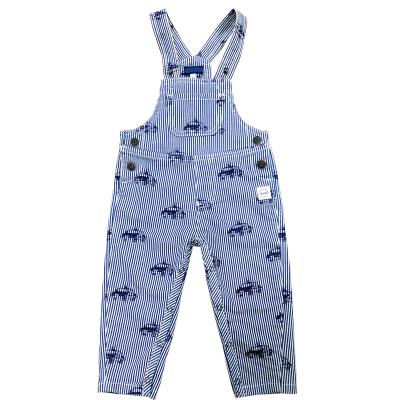 China Breathable Factory Customized Premium Girls Denim Overalls Kids Suspender Stripe Rompers Overalls for sale