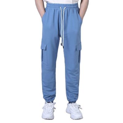 China Custom Size Men's OEM Xuhui Anti-wrinkle Drawstring Sports Logo Cargo Jogger Trackpants Blue Pants Black Formal Trousers for sale