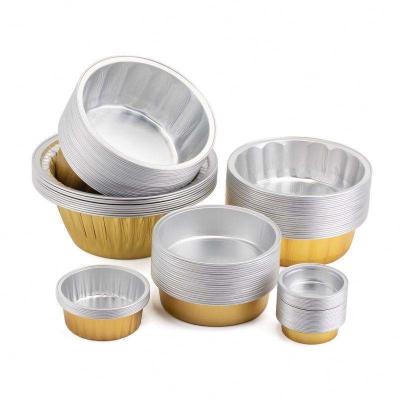 China 3500ml Food Plant Round Aluminum Foil Containers Food Grade Large Disposable Heavy Duty Aluminum Foil Baking Pans Pans for sale