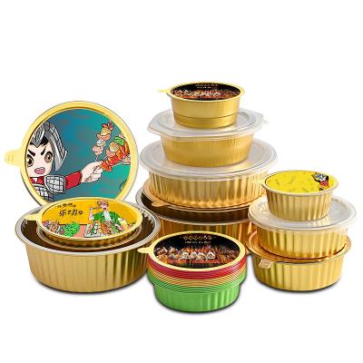 China Disposable Food Foil Trays Foil Lunch Box Pan Takeaway Foil Containers With Lids For Food for sale