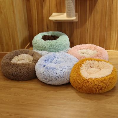 China Wholesale Hot Sale Pet Bed Mat Pet Mat Winter Cat Plush Pet Nest Cat Dog Sleeping New Round Dog Nest Pet Nest for sale