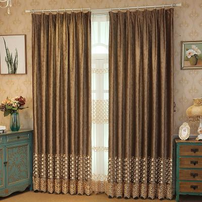 China Blackout factory direct sales support custom embroidered velvet embossed blackout curtain screens wholesale. for sale