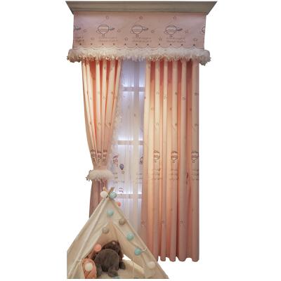 China Cute Soft Pink Curtain Soft Pink Curtain Modern Korean ROMAN Korean Girl's Girl Children's Room Floor Curtain Cloth for sale