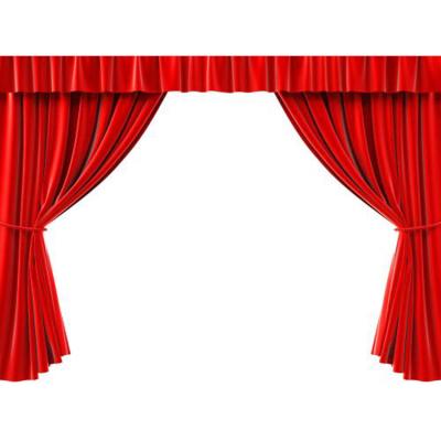 China Custom Ready Made Blackout Factory Velvet Stage Theater Curtains for sale