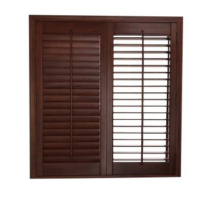 China Wholesale Modern European Style Solid Wood Venetian Shutters Plantation Partition Door Folding Breathable Windows Shutter Doors for sale