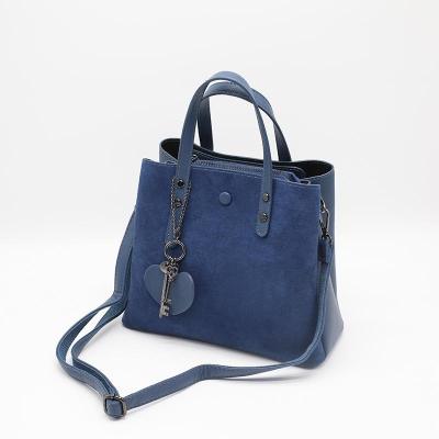 China Fashion Manufacturers Provide Simplicity Young Blue Woman Purse Handbag With Zipper for sale