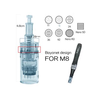 China Skin rejuvenation M8 derma pen needle cartridge and12 needle nano needle derma stamp for hair loss for sale