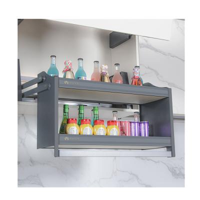 China Modern Wholesale Custom Household Elevator Spice Basket Accessories Cabinet Organizer Manufacturers Electric Large Capacity Stainless Steel for sale