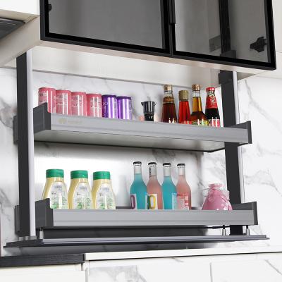 China Modern Smart Kitchen Stocked Electric Furniture Lower Basket Cabinet Cabinet Lift Automatic Pantry Organizer Rack for sale