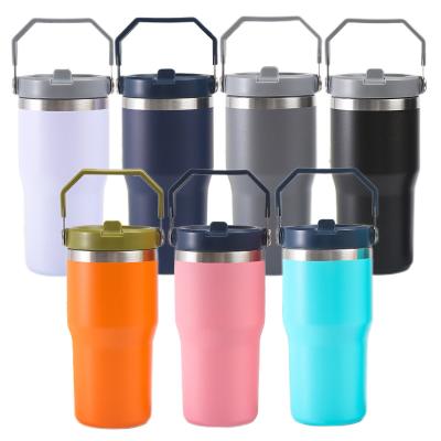 China Double Wall 20oz 30oz Beverage Cup Stainless Steel Disposable Travel Mugs Vacuum Clean With Lid Lifting Heat And Cold Water Bottle for sale