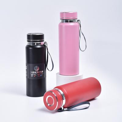 China Amazon 304 Stainless Steel Water Cup Solid Color Outdoor Simple Business Engraved Gift Viable Hot Selling Insulating Water Bottle for sale