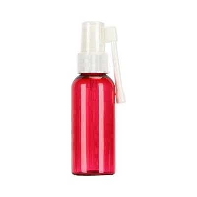 China Pet Medicine Nasal Sprayer Bottle 50ml Long Spray Liquid Red Medical Plastic Oral Mouth Spout High Quality for sale