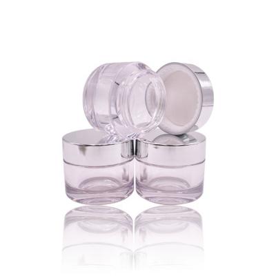 China Empty Luxury Clear Plastic Lotion Rainbow Package Cosmetic Jars PETG Material Custom Cosmetic Jar 30ml for sale